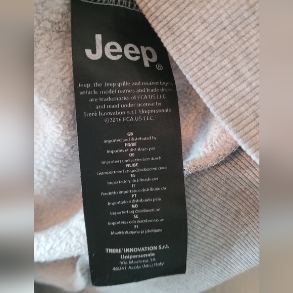 Mens small Jeep gray zipper hoodie no drawstring car moto - Picture 7 of 9